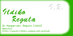 ildiko regula business card